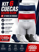 Combo Élite: 6 Boxers C K + 6 Pares de Medias de Regalo | 65 % OFF DESCUENTOS ANTICIPADOS DEL BLACK FRIDAY